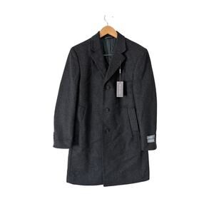 Michael‎ Kors Kavon Wool Blend Charcoal Gray Overcoat Size 36Short Classic Fit